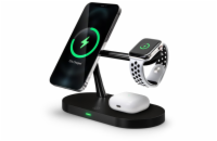 CONNECT IT MultiCharge 5 v 1 MagSafe Wireless Fast Charge bezdrátová nabíječka, ČERNÁ