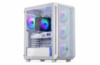 Endorfy skříň Arx 500 White ARGB / ATX / 4x140 ARGB fan (až 7 fans) / 2xUSB-A / USB-C / tvrz. sklo  / mesh panel /  bílá