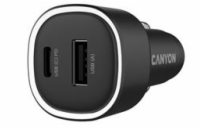 CANYON car charger OnDrive 85 PD 83W USB-A+USB-C Black