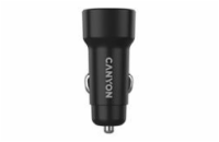 CANYON car charger OnDrive 24  24W 2xUSB-A Black