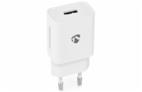 NEDIS síťová nabíječka/ 12 W/ 5 V/ 2.4 A/ rychlé nabíjení/ USB-A/ bílá