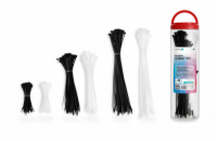 Connect IT ZipTie stahovací pásky na kabely, černá/bílá - 600 ks Connect IT ZipTie je sada 600 stahovacích pásek v černé a bílé barvě v praktické tubě. Různé délky (100 / 200 / 300 mm), odolný nylon,