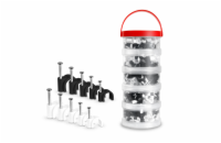 Connect IT Cable Clip příchytky na kabely, černá/bílá - 700 ks Connect IT Cable Clip je sada 700 kabelových příchytek v černé a bílé barvě pro pevné uchycení kabelů ke zdi nebo stropu. Různé průměry 