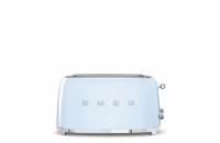 Smeg TSF02PBEU, toustovač / topinkovač, 4 toasty, 6 úrovní opékání, zásuvka na drobky, styl. 50. let, pastelově modrý