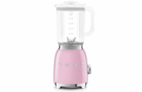 Smeg BLF03PKEU mixér, 800 W, 4 programy, funkce pulse, 18000 RPM, nerezové ostří, Ice crush, 50 s Style, růžový