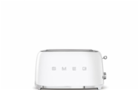 Smeg TSF02WHEU, toustovač / topinkovač, 4 toasty, 6 úrovní opékání, zásuvka na drobky, styl. 50. let, bílá