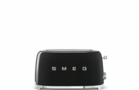 Smeg TSF02BLEU, toustovač / topinkovač, 4 toasty, 6 úrovní opékání, zásuvka na drobky, styl. 50. let, černý