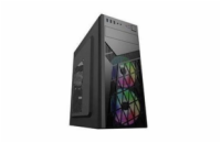 BAZAR - EUROCASE skříň ML N6-560B, ATX, 2x USB-A, 1x USB-C, 2x 120mm ARGB Fan, černá - Rozbaleno (Komplet)