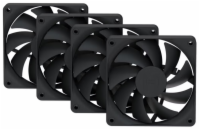 HYTE ventilátor 120mm PWM / barva Pitch Black / 1500rpm / 72CFM / ABS / 4-pin / sada 4x ventilátor