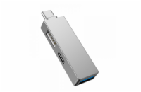 USB-C Hub WiWU T02 Pro, 3x USB 3.0 – šedá USB-C hub WiWU T02 Pro rozšíří váš notebook nebo tablet o tři praktické porty – USB 3.0, USB 2.0 a USB-C. Kompaktní hliníkové tělo v elegantní šedé barvě zaj