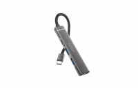 USB-C Hub Earldom ET-HUB19, 4 porty – šedá USB-C Hub Earldom ET-HUB19 rozšíří vaše zařízení o 4 porty – 2× USB a 2× USB-C. Nabízí přenosovou rychlost až 10 Gbps, kompaktní hliníkové tělo a podporu př