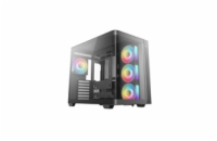 DEEPCOOL skříň CG530U 4F / ATX / 4x120mm ARGB / 2xUSB / USB-C / zaoblené sklo / panoramatická / černá
