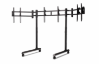 Next Level Racing Round Tube Freestanding Triple Monitor Stand, samostatný stojan pro 3 monitory