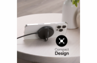 Qi2 magnetic charger with kickstand - black