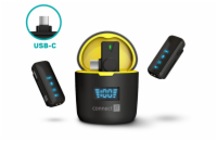 Connect IT ClipMic Pro bezdrátový mikrofon USB-C (2 ks + receiver) – černá Connect IT ClipMic Pro (CMI-1020-BK) je set dvou bezdrátových lavalier mikrofonů s USB-C přijímačem a nabíjecím pouzdrem, id