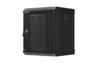 LANBERG RACKOVÁ SKŘÍŇ 10" PRO MONTÁŽ NA STĚNU 6U/300X300 (FLAT PACK) S PROSKLENÝMI DVEŘMI ČERNÁ