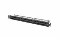 LANBERG PATCH PANEL 48 PORTŮ 1U 19" CAT.6 UTP ČERNÝ
