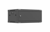 LANBERG  NÁSTĚNNÁ INSTALAČNÍ SKŘÍŇ 19" 4U 600X450 ČERNÉ KOVOVÉ DVEŘE (PLOCHÉ BALENÍ)