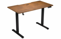 Endorfy herní stůl Atlas S electric Dark Wood / 114x60cm / nosnost 50kg / el. nastavení výšky (72-118cm) / tmavé dřevo