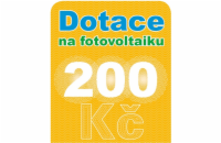Dotace na fotovoltaiku v hodnotě 200 Kč