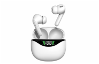 Bezdrátová TWS sluchátka CS-121 s nabíjecím pouzdrem – bílá CS-121 jsou bezdrátová TWS sluchátka s Bluetooth 5.2, kompaktním nabíjecím pouzdrem a výdrží až 5 hodin přehrávání. Nabízí elegantní design