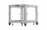 LANBERG OTEVŘENÝ RACK 19" 9U 600X600-1100 NASTAVITELNÝ ŠEDÝ