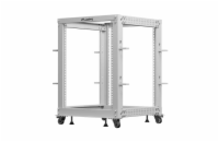 LANBERG OTEVŘENÝ RACK 19" 15U 600X600-1100 NASTAVITELNÝ ŠEDÝ