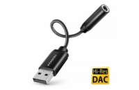 AXAGON ADA-HA, USB-A na 3.5mm jack Hi-Res DAC audio adaptér, 384kHz/32bit, stereo