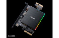 AKASA adaptér dual M.2 do PCIex s chladičem RGB