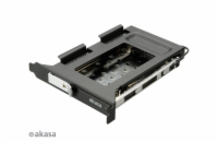 AKASA HDD box Lokstor M23, 2.5" SATA HDD/SSD do interní PCI pozice, černá