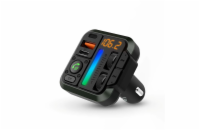 Nedis CATR2024BK - FM transmitter do auta | Reproduktor | 1.00 " | Bluetooth® | PD 18 W/PD 20 W | Google Assistant / Sir