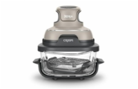 Ninja FN101EUST Crispi, přenosná horkovzdušná fritéza, 4v1, šedá, příkon 1700 W, skleněné nádoby 1,4 l a 3,8 l, bez PFAS
