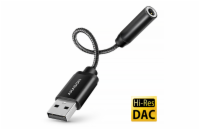 AXAGON ADA-HA, USB-A na 3.5mm jack Hi-Res DAC audio adaptér, 384kHz/32bit, stereo