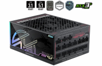 MSI zdroj MPG Ai1300TS PCIE5/ 1300W/ ATX3.1/ akt. PFC/ 12 let záruka/ 135mm ventilátor/ modulární/ 80PLUS Titanium