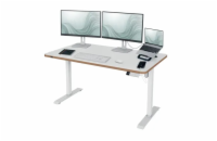 Leitz Výškově nastavitelný elektrický ergonomický stůl Ergo bílý 140x80 cm (deska 67740001, base 67720001)