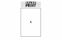 SPARE PRINT PREMIUM Samolepicí etikety bílé, 100 archů A4 v krabici (1arch/1x etiketa 210x297mm)
