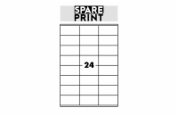 SPARE PRINT PREMIUM Samolepicí etikety bílé, 100 archů A4 v krabici (1arch/24x etiketa 70x36mm)