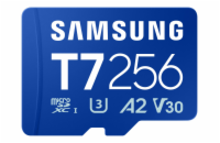 Samsung T7/Micro SDXC/256GB/UHS-I U3 / Class 10/Modrá