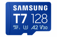 Samsung T7/Micro SDXC/128GB/UHS-I U3 / Class 10/Modrá