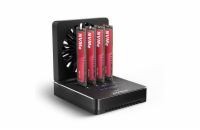 AXAGON ADSA-M2C44, USB4 dokovací stanice pro 4× M.2 NVMe SSD s funkcí klonování