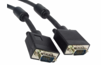 PREMIUMCORD Kabel VGA propojovací 15m HQ (HD15M/M, DDC2, 3x Coax + 8 žil, feritová jádra)