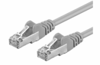 Premiumcord Patch kabel CAT 6a S-FTP,RJ45-RJ45,LSOH, AWG 26/7 0,25m šedá