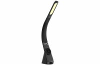 IMMAX LED stolní lampička MAGIC/ magnetické Qi nabíjení/ ohebný krk/ 12,5W/ 9V/2,22A/ 320lm/ USB-C/ černá