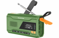 Telestar TOP NR.5 DAB+/FM Nouzové rádio se svítilnou, solárem a nabíjecí klikou, zelené