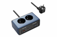 COLORWAY Prodlužovací napájecí přívod s přepěťovou ochranou/ 2x Schuko/ 2x USB-C 45W/ 1x USB-A/ kabel 2m