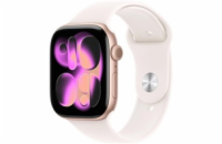 Apple Watch Series 11 GPS 42mm Rose Gold Aluminium Case with Light Blush Sport Band - S/M