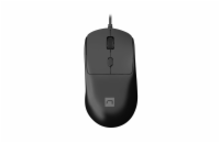 Natec laserová myš HAWK 2/Kancelářská/Laserová/2 400 DPI/Drátové USB-A/Černá