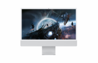 Počítač All in One Apple iMac 24" (M1, 2021) Silver  Počítač All in One - 24 palců, 16 GB, Apple M1, 256 GB NVMe SSD, macOS, 4480 x 2520 px, Apple M1, Bluetooth, WIFI, Webkamera