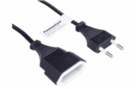 PREMIUMCORD Kabel síťový 230V, prodlužovací dvojvidlice,  5m