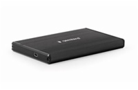 GEMBIRD externí box pro 2.5" zařízení, USB 3.0, broušený hliník, černá